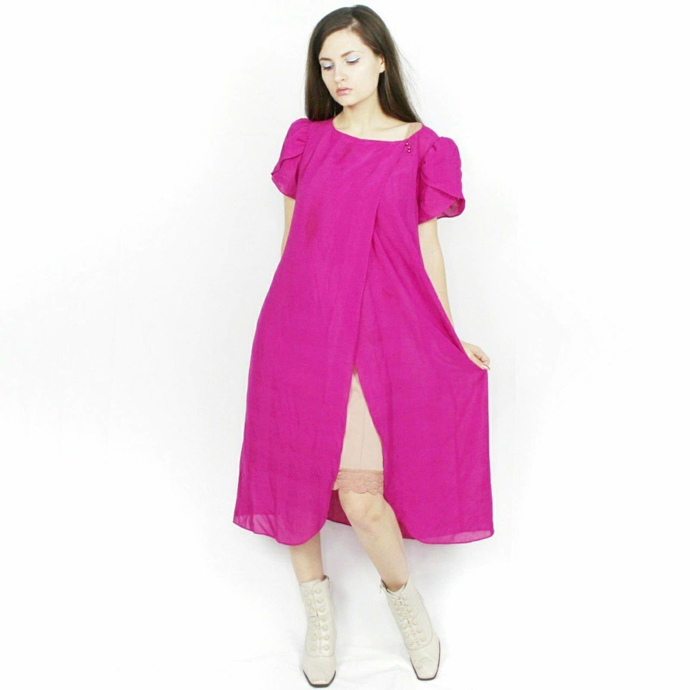 Vintage 80s Sheer Midi Dress